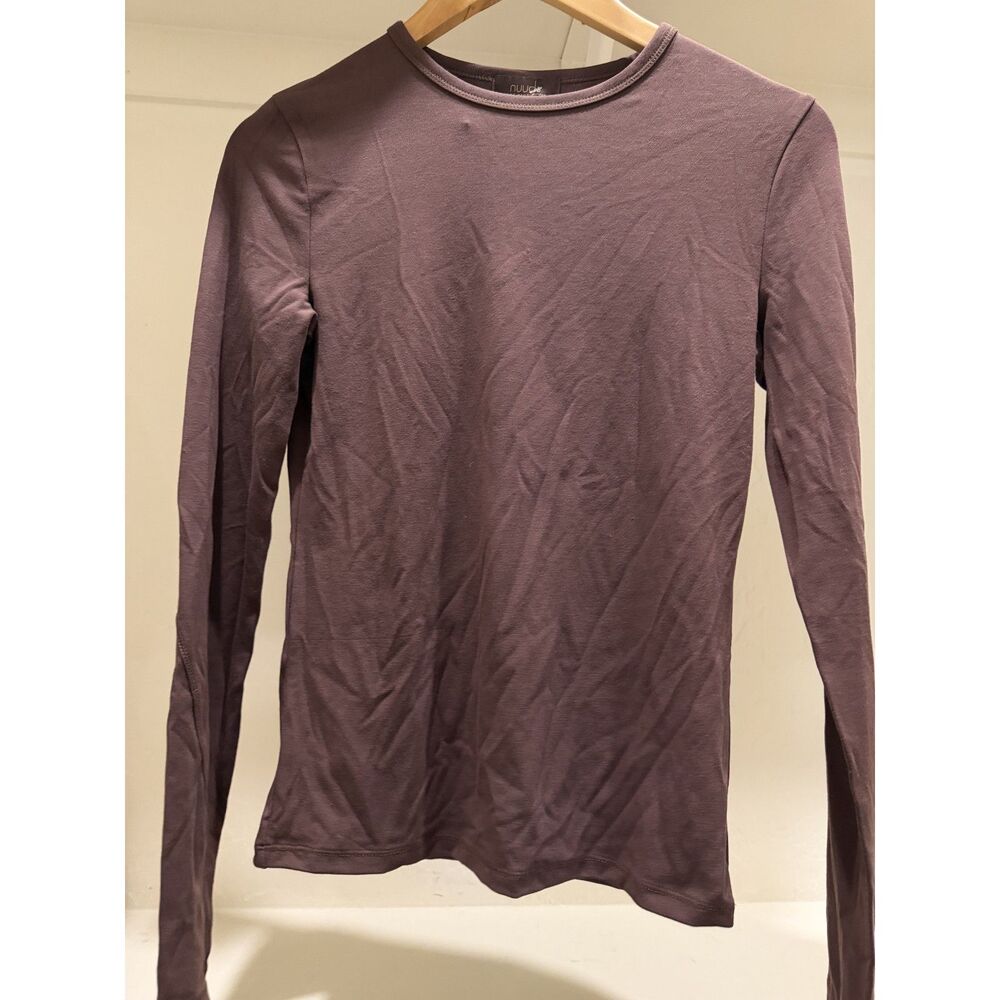 NUUDS Seamless Long Sleeve Top Shirt in Coffee Size size SMALL